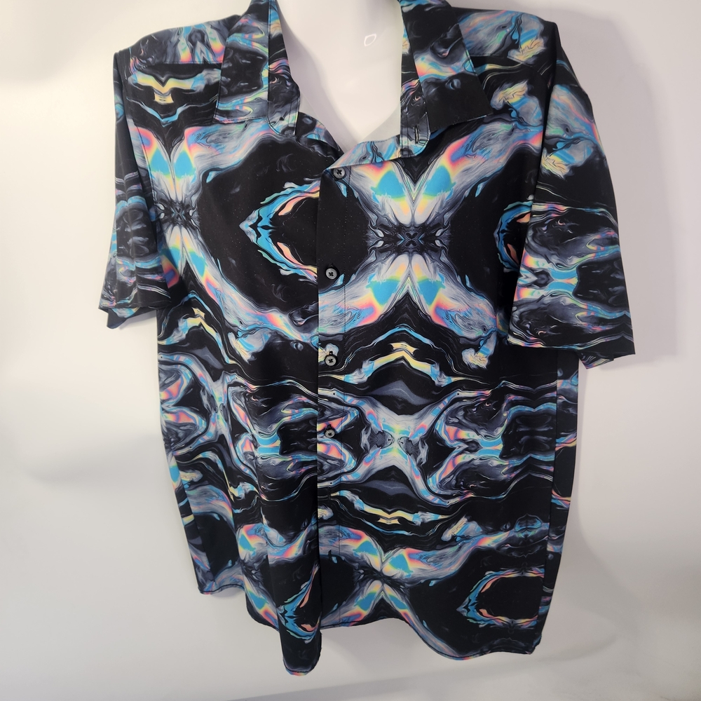 Men's‎ Multicolor Abstract Casual Button Down Shirt
